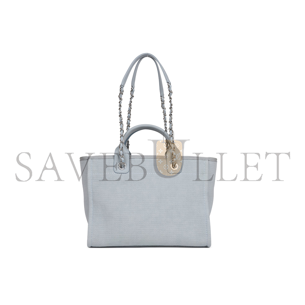 Ch*el master 22a grey deauville shopping tote small silver as3257 (37*32*18cm)